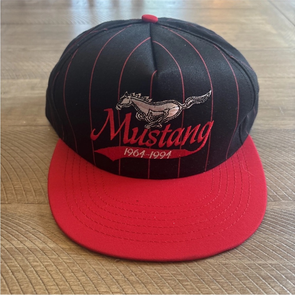 Vintage Ford Mustang Pin-Stripe Hat SnapBack
